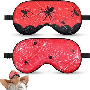 2 Pcs Sleep Mask for Kids Boys, Silk Eye Covers for Sleeping, Adjustable Strap & Light Blocking Design, Adult Children's Bedtime Blindfold for Travel and Home Use (My World)