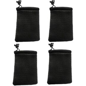 Small Mesh Bags,Black Nylon Mesh Drawstring Bags Drawstring Net Bag Small Travel Stuff (13 x 9cm / 5" x 3.5") 8 Pcs