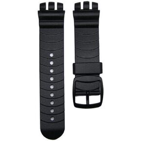 21mm Black Resin Replacement Watch Band for Irony Nabab & Irony Scuba 200 Watch