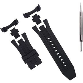 Replacement Silicone Watch Band for Invicta Subaqua Noma V Watch -33mm Black Rubber Watch Band Strap Compatible with Invicta Watch Strap 2883 12884 12888 15926 15927