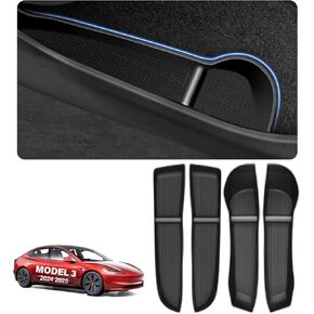 Tesla Model 3 Highland 2024 2025 Door Side Scorage Box الأمامي الخلفي إدراج صينية منظم فتحة فتحة STORAGE STORAGETER