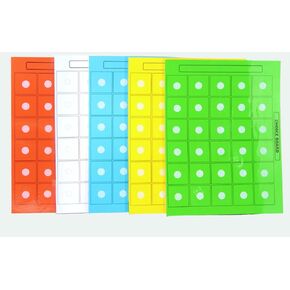 Smile4Autsim Visual Activity Choice Laminated Board with 30 1/2" Hook Coin -Great for Loose Pcs Flash Cards. (Blue, 8x11 Sheet (1.5 inch Cards))
