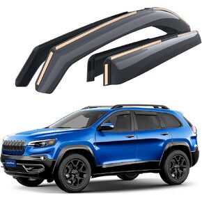 Goodyear Shatterproof in-Channel Window Deflectors for GMC Terrain 2018-2024, Rain Guards, Window Visors for Cars, Vent Deflector, Car Accessories, 4 pcs - GY007700
