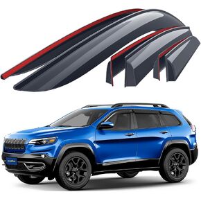 Goodyear Shatterproof Window Deflectors for Ford Explorer 2020-2025, Tape-on Rain Guards, Window Visors, Vent Deflector Visor,Car Accessories,4 pcs. - GY003263