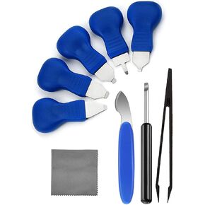 Watch Back Removal Tool, 9 in 1 Watch Battery Replacement Tool Kit with 7 Types of Pry Tools, Watch Case Back Opener Remover Tools and Anti-Static Tweezers