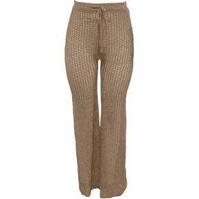 CORCHET CROCHET متماسكة الخصر المرن التستر على الشاطئ الصيف 2025 حلة الرباط التعادل العصرية تغطية السراويل