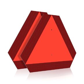 Slow Moving Vehicle Sign Triangle Sign with Reflector, Farm Triangle Safety Sign, SMV Sign, 14 x16 Engineering Grade Reflective Aluminum Golf Cart Accessories, Up to 7 Years Outdoor (Orange)