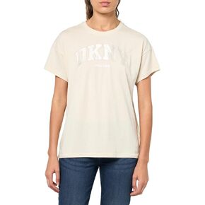 DKNY womens Logo Long Sleeve T-shirt