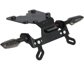 Fender Eliminator Tail Tidy for Tenere 700 (T700 XTZ700 XT700Z 2019-2025) حامل حامل لوحة الترخيص مع ضوء الذيل الخلفي لضوء إشارة LED ، واضحة