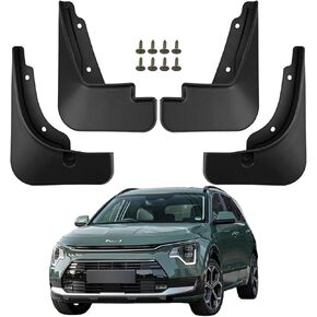 Mud Flaps for 2023 2024 2025 Kia NIRO Hybrid Mud Guards Splash Guards No Drilling Required Front & Rear SUV Set of 4PCS Black Heavy Duty Compatible with NIRO EV MudGuards Exterior Accessories