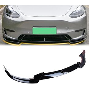 Front Bumper Lip Front Spoiler Front Wing Fit for Tesla Model Y Accessories 2020 2021 2022 2023 2024 (Matte Carbon Fiber Pattern)