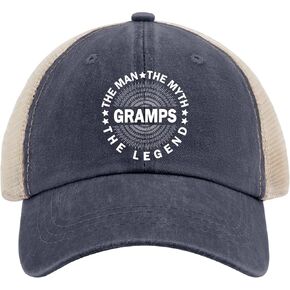 Gramps The Man The Myth The Legend Golf Hats Cycling Caps for Grandma