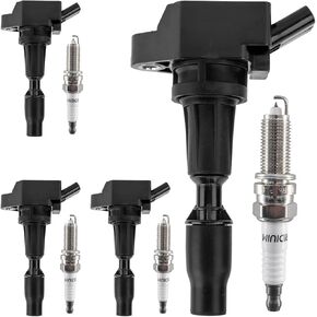 UF764 Ignition Coil Pack 27300-2GGA0 و Iridium Spark Plug 93175 مجموعة من 4 ملائمة لـ Hyundai Sonata Tucson 2016-2022 ، Santa Fe 2019-2022 Kia Sorento Sportage 2016-2022 ، Optima 2016-2020 1.6L 2.4L 2.5