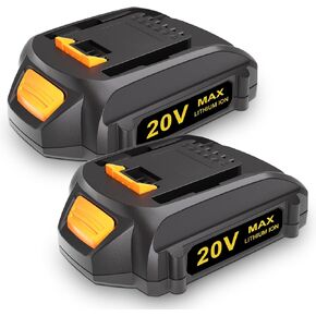 KUNLUN 2pack 5.5ah استبدال لبطارية Worx 20V ليثيوم متوافقة مع بطارية Worx 20 فولت WA3575 WA3578 WA3520 WA3525 WG151s WG155s WG251s WG255s WG540s WG545s WG890 WG891 أدوات لاسلكية