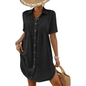 BSUBSEACH Swimsuit Coverup for Women v بدلة للسباح للرقبة.