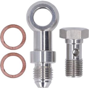 Oil Feed Banjo Bolt Kit Turbo Oil Feed Bolt Kit Racing Banjo Bolt Kit Turbocharger Restrictor Replacement for EVO 1‑10 4G63T 4B11T Engine , Car modification/retrofitting