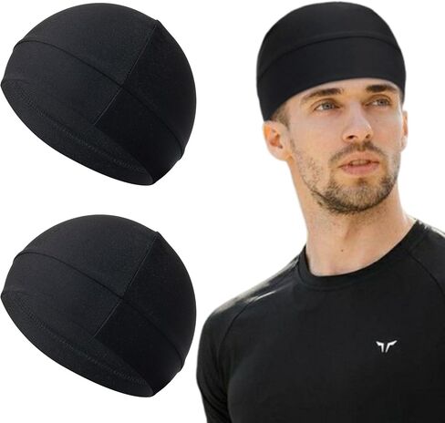 Qearl Men Cooling Skull Caps خوذة بطانة أغطية ركوب الدراجات العرق فتيل يركض قبعة قبعة قبعة للرجال النساء متعدد الألوان in Kuwait