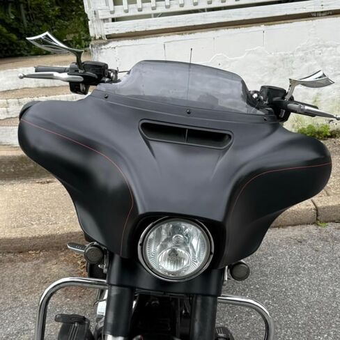 Universal 8mm/10mm أسود دراجة نارية للدراجة الخلفية مرايا جانبية ، متوافقة مع طراد Chopper Sportster Dyna Softail Street الدراجات الدراجة الترابية (أسود) in Kuwait