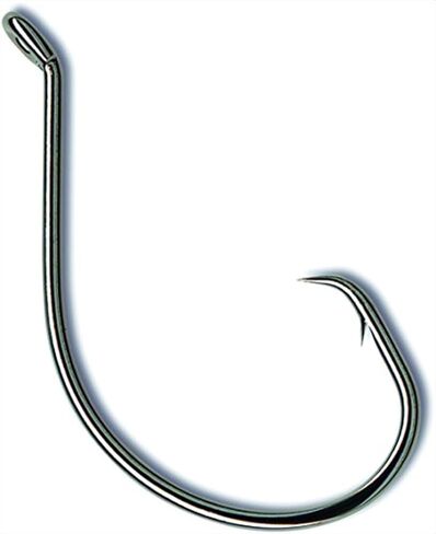 Mustad Demon Perfect Circle, Up Eye, in-Line 1X Fine Wire - Black Nickel-Size 7/0 - Pack of 6 in Saudi Arabia