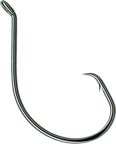Mustad Demon Perfect Circle, Up Eye, in-Line 1X Fine Wire - Black Nickel-Size 7/0 - Pack of 6 in Saudi Arabia