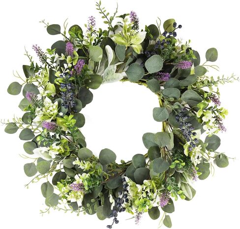 Eucalyptus Wreath for Front Door, Spring Wreath with Berries Perfect fo Home Farmhouse Decor, and Year Round Outdoor Use in Saudi Arabia