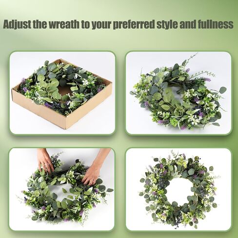Eucalyptus Wreath for Front Door, Spring Wreath with Berries Perfect fo Home Farmhouse Decor, and Year Round Outdoor Use in Saudi Arabia