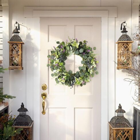 Eucalyptus Wreath for Front Door, Spring Wreath with Berries Perfect fo Home Farmhouse Decor, and Year Round Outdoor Use in Saudi Arabia