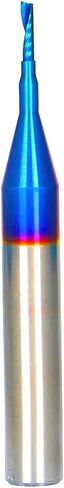 1/4" Diameter O Single Flute Upcut Spiral End Mill CNC Router Bit with NACO Coating - 1/4" Shank Plastic Cutting 1/4 D x 1 CH x 1/4 SHK x 2-1/2 Inch Long with Mirror Finish UT144 in Kuwait