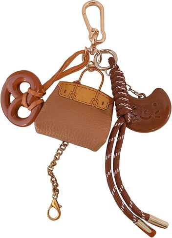 Bag Charms Designer Leather Bag Purse Charms Cute Rope Keychains Y2k Backpack Handbag Accessories in Saudi Arabia