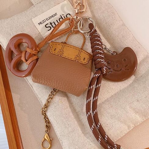 Bag Charms Designer Leather Bag Purse Charms Cute Rope Keychains Y2k Backpack Handbag Accessories in Saudi Arabia