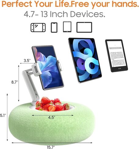 حامل وسادة لجهاز Kindle Tablet iPad مع وعاء الوجبات الخفيفة in Kuwait