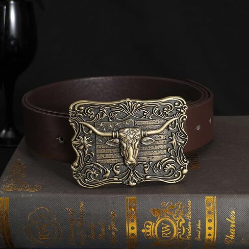 JMM Longhorn Belt Buckle Cowboy Bull Belt Boxle Western Belt Boxle للرجال نساء in Kuwait