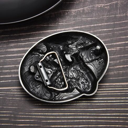 MASOP VOGU Western Belt Buckle for Men Vintage Big Belt Buckles for Cowboy Women Personalized Motorcycle Belt Buckles in Kuwait