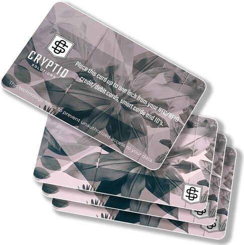 RFID Blocking Cards 4 Pack - Slim, Stylish, and Effective - Defend Your Data with Style - NFC Debit/Credit Card, Passport, ID Protector - Sleek Design For Wallet and Purse (4) (Space) in Saudi Arabia