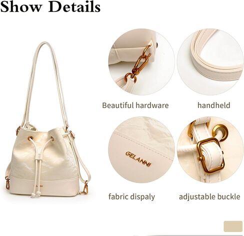 أكياس دلو المتشرد للنساء بو الجلود العصرية الكتف المحافظ كيس كروس صغير مع حزام قابل للتعديل in Kuwait