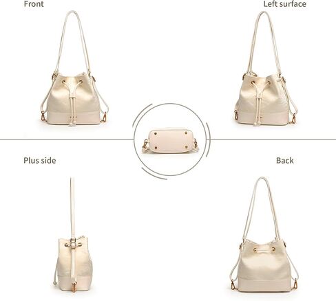 أكياس دلو المتشرد للنساء بو الجلود العصرية الكتف المحافظ كيس كروس صغير مع حزام قابل للتعديل in Kuwait