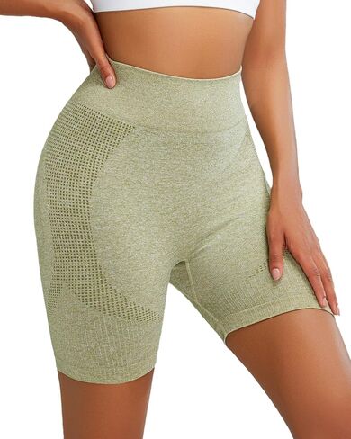 RUNNING GIRL Seamless Workout Gym Shorts for Women Scrunch Butt,High Waist Tummy Control Athletic Running Biker Shorts in Saudi Arabia