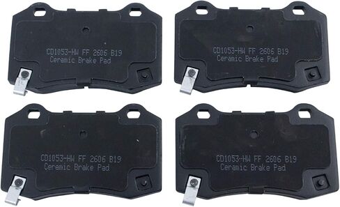 TRQ Brake Pads Ceramic Compatible with 2009-2015 Cadillac CTS 2012-2015 Chevrolet Camaro 2015-2018 Dodge Challenger Charger 2018-2020 Durango 2012-2019 Jeep Grand Cherokee in Saudi Arabia
