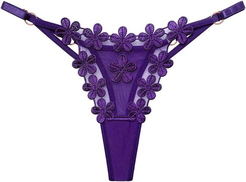 Lace G-String Thongs for Women Adjustable Sexy Low Rise Underwear No Show T-back Thong Panties One Size Fits All in Kuwait