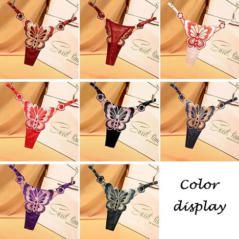 Lace G-String Thongs for Women Adjustable Sexy Low Rise Underwear No Show T-back Thong Panties One Size Fits All in Kuwait