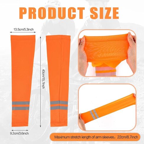 3 Sets Balaclava Face Mask and Arm Sleeves with Reflective Strip Summer Sun Protection for Men Women Outdoor Activity in Saudi Arabia
