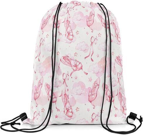 jejeloiu أقواس ألوان مائية حقيبة الظهر 13x15.7inch pink bow bow bow bow ripbon pagsvintage princess princess backpack string backpack in Kuwait