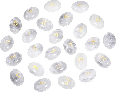 SUNYIK Blue Sand Natural Cabochons Flatback Rune Stones Set with Alphabet Lettering Healing Crystal Meditation Divination, 25Pcs in Saudi Arabia
