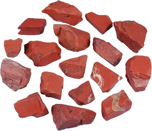 Tumbeelluwa Crysts Natural Stone الخام الخام للتراجع ، والاستقبال ، والتلميع ، والقطع ، واللف الأسلاك ، وايكا ، و Reiki Crystal Healing ، Red Jasper in Kuwait