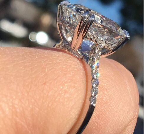 Duan Classic Promise Ring 925 Sterling Silver Oval Cut 3ct AAAAA Zircon Cubic Zirconia Promise Engagement Wedding Band Rings Size 6-10 in Saudi Arabia
