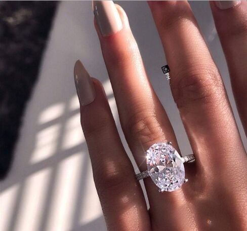 Duan Classic Promise Ring 925 Sterling Silver Oval Cut 3ct AAAAA Zircon Cubic Zirconia Promise Engagement Wedding Band Rings Size 6-10 in Saudi Arabia