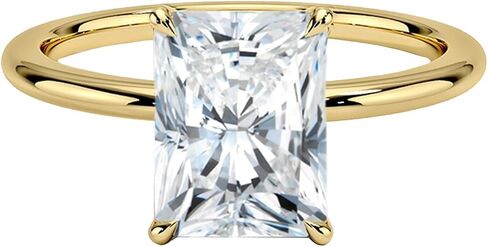 1ct/2ct/3ct Solid 10K 14K Gold Solitaire Radiant Cut Moissanite Engagement Ring for Women,D Color VVS1 Clarity Brilliant Cut Moissanite Wedding Bridal Promise Anniversary Ring Jewelry Gift in Saudi Arabia