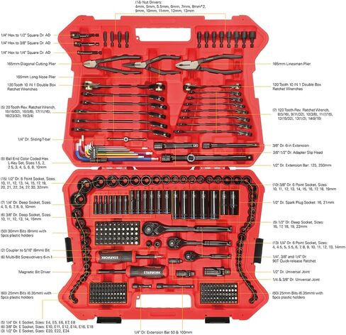TRUE MECHANIC™ 312-Piece Mechanics Tool Set, Professional, SAE/Metric in Saudi Arabia