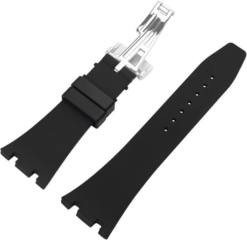 Rubber 26MM Watch Bands Compatible Fit for Audemars Piguet AP Royal Oak Offshore 15703(Women's style) 15400 15202 26331 Silicone Strap Wirstband for Men and Women Waterproof Bracelet Watch accessories in Kuwait