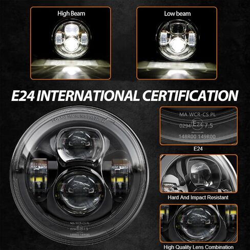 جديد سعة 7 بوصات دراجة نارية LED LED 4.5 "ضباب الأضواء النقطة النقطة SAE معتمدة ل Harley Davidson Heritage Road Road King Street Electra Glide Ultra Limited CVO Tri Deluxe Switchback in Kuwait